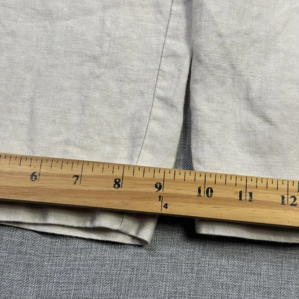Tommy Bahama Linen Relaxed Drawstring Chino Pants Mens Large Beige Breathable